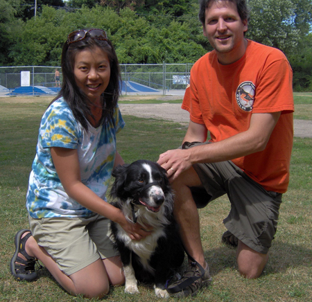 Mick with his new family.